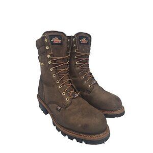 Thorogood Men's 9" Logger Waterproof Steel Toe 804-136 Work Boot Brown Size 12D
